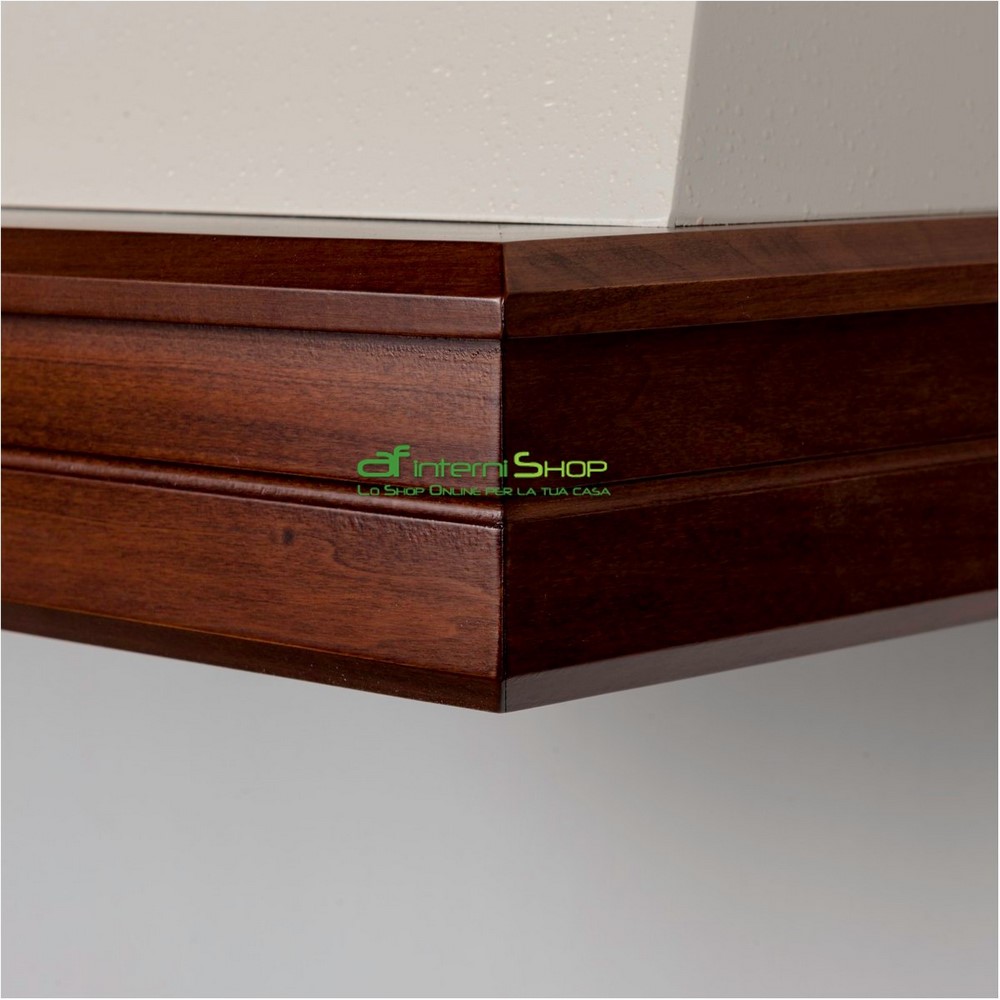 - Cappa rustica legno STOCK 90 ciliegio scuro, cono bianco, motore 218 mc/h